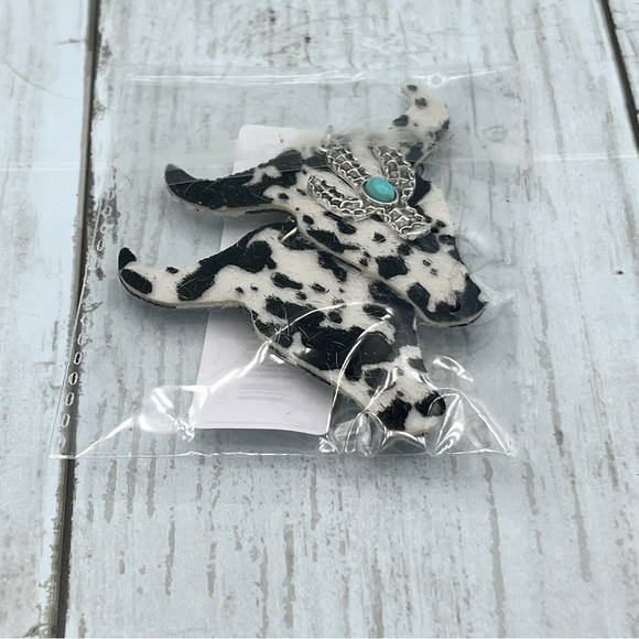 Southwest Cactus Turquoise Inlaid Earrings - Brand New - Picture 7 of 8